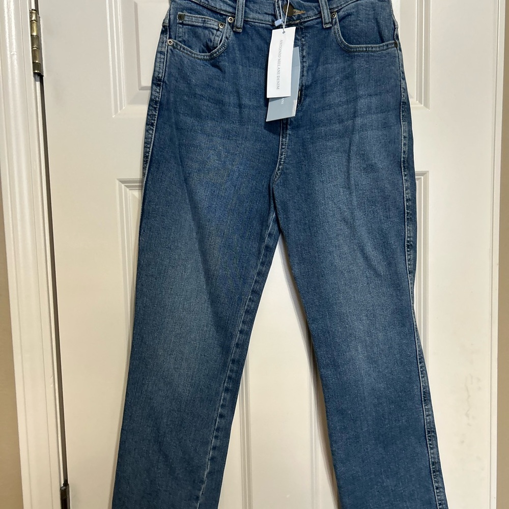 Antonio Melani Blue High Rise Kick Jeans 26